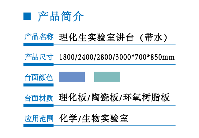 理化生实验室讲台（带水）